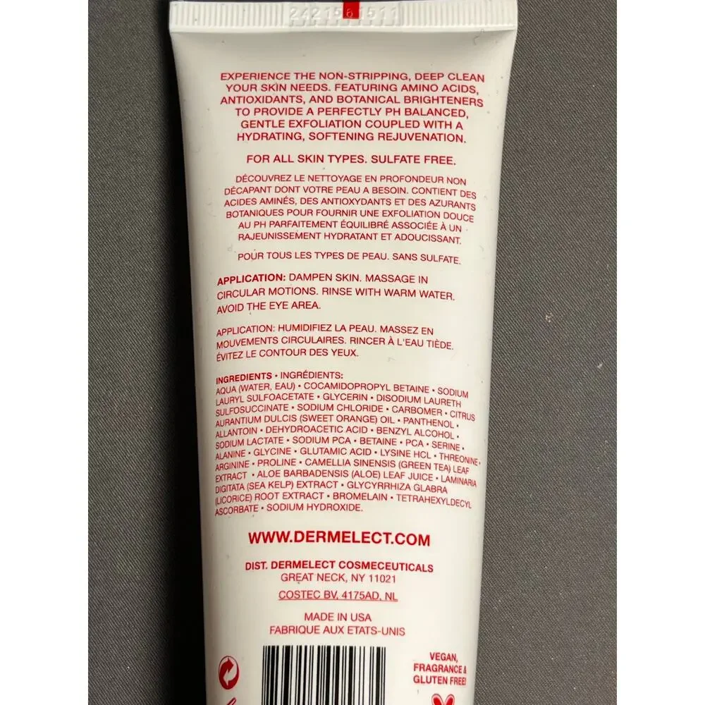 Dermelect Rapid‎ Repair Daily Amino Gel Purify, Hydrate, Soothe Cleanser 4 oz